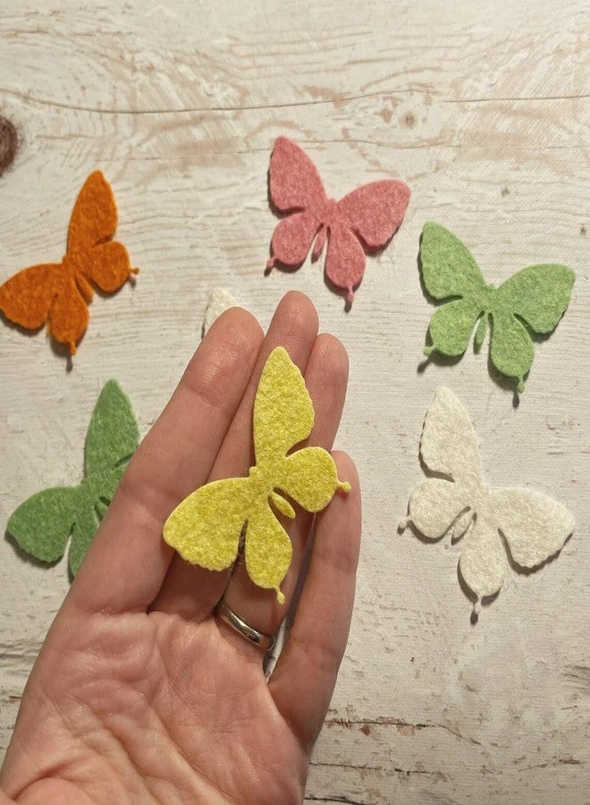 Haoser Butterflies die-Cut Packs, Tiny Mix, Wool Craft Embellishments Felt Butterfly Craft item-20 pc - Image 3